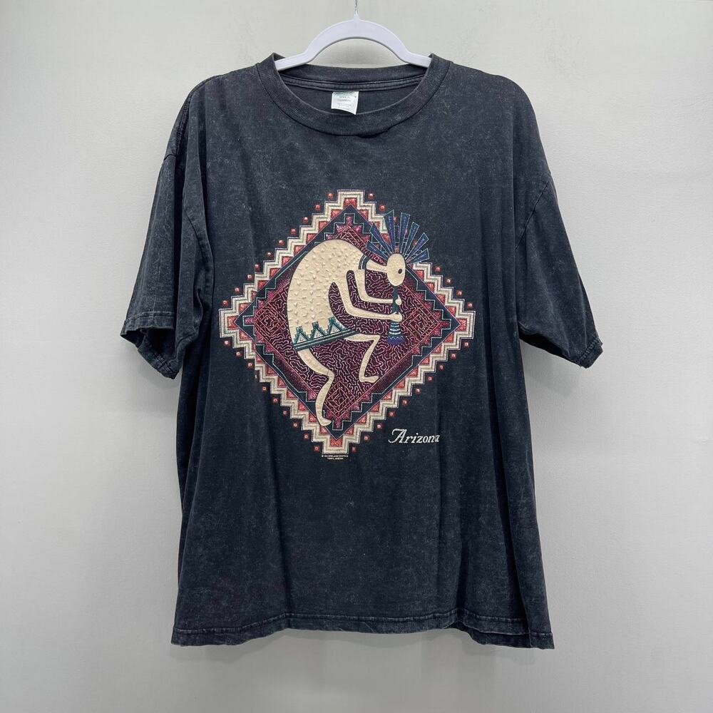 VTG Brieland Arizona Graphic Tshirt Mens XL Gray Wash Single Stitch 90s Grunge